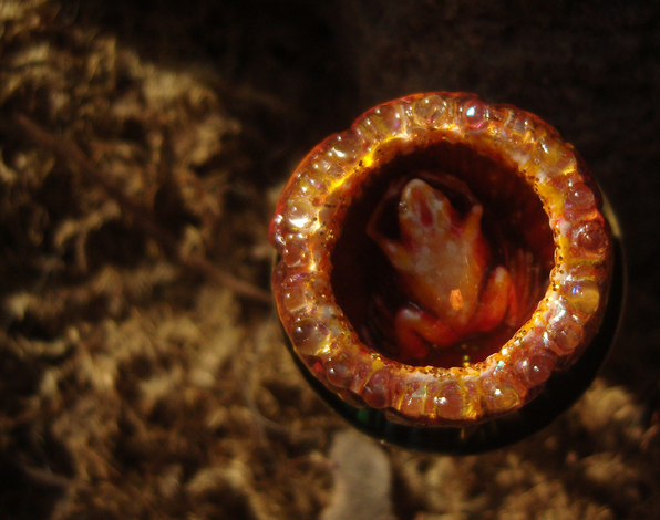 Волшебное кольцо в виде фонарика тыквы с лягушкой к Хэллоуину